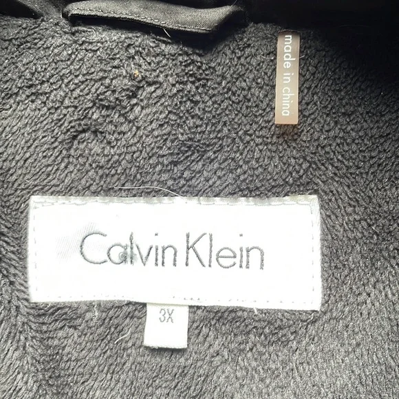 Calvin Klein black down jacket hooded plus size 3X - Picture 6 of 15